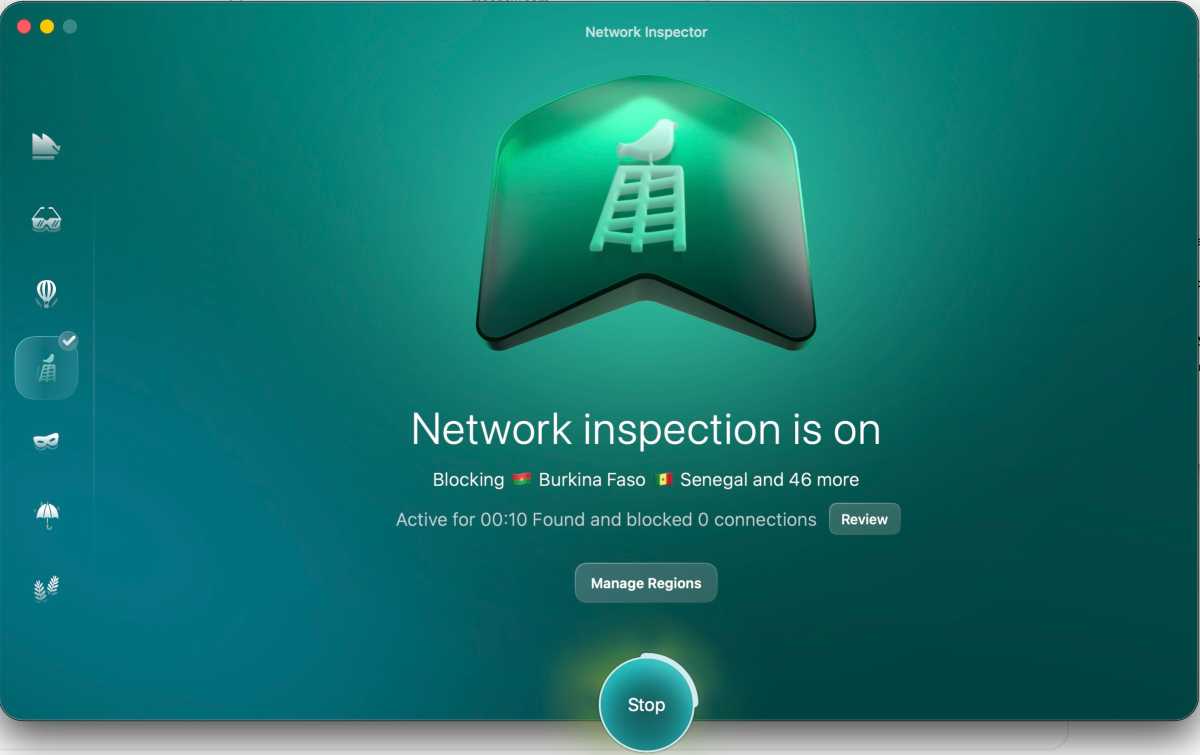 Moonlock3 A Network Inspector tool can be used to block incoming traffic from specific countries