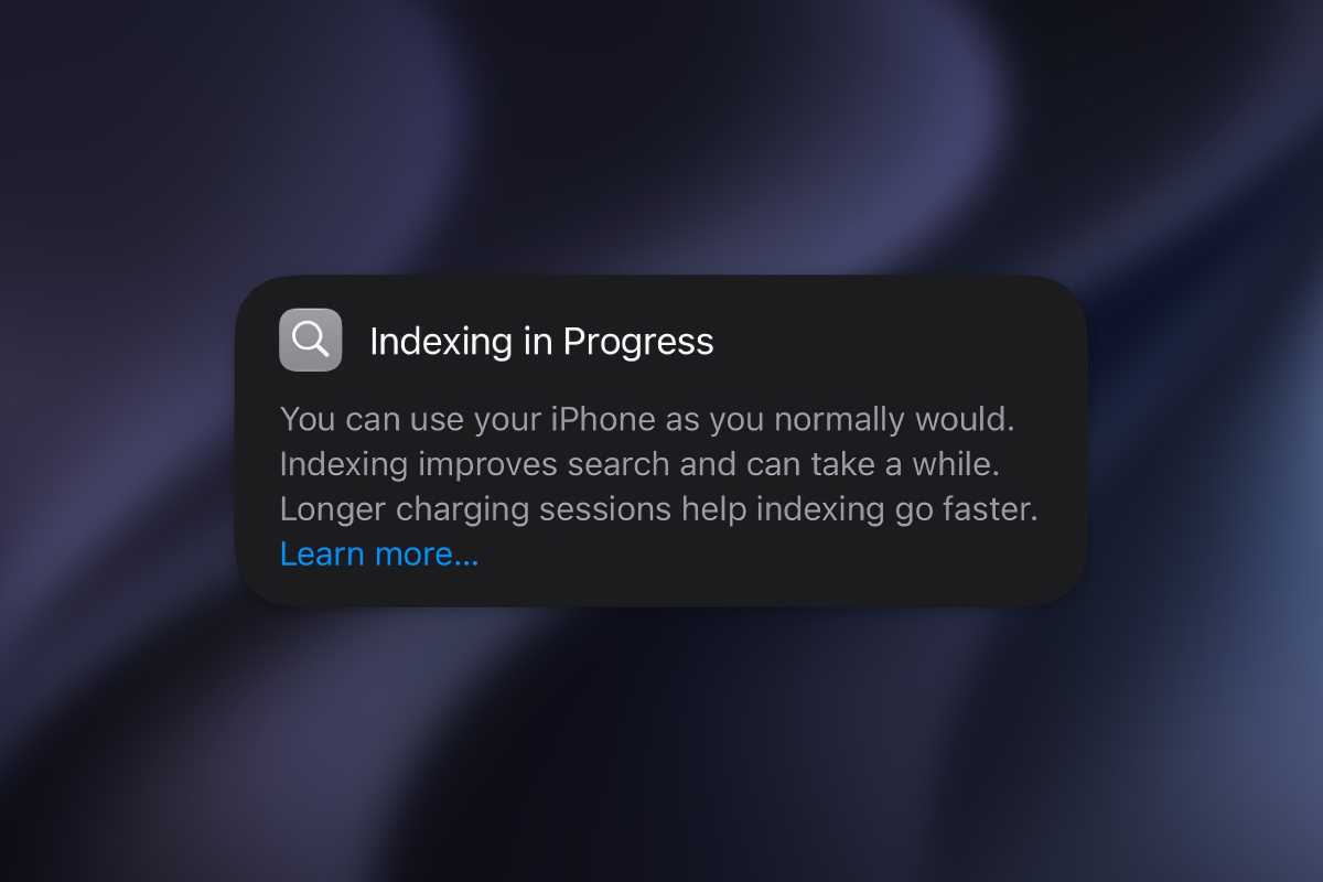Siri AI index dialog box in iOS 27