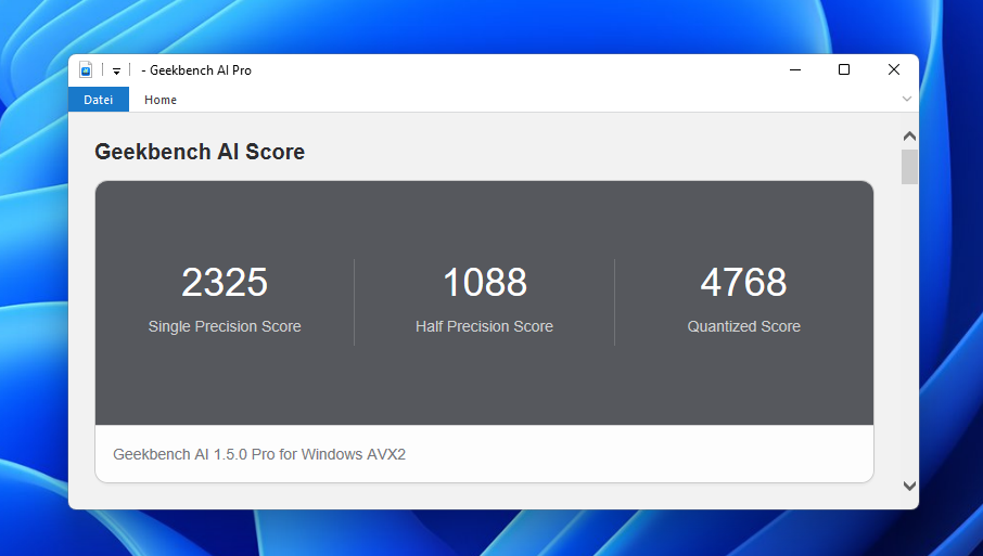 Test GMKtec M3 Pro geekbench ai