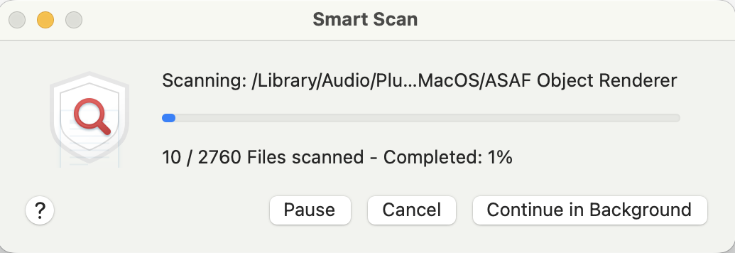 TrendMicroAntivirus Smart Scan in Progress