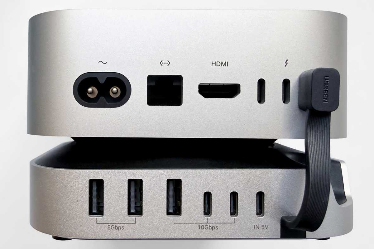 UGREEN Mac mini 11 in 1 Docking Station with SSD Expansion back ports