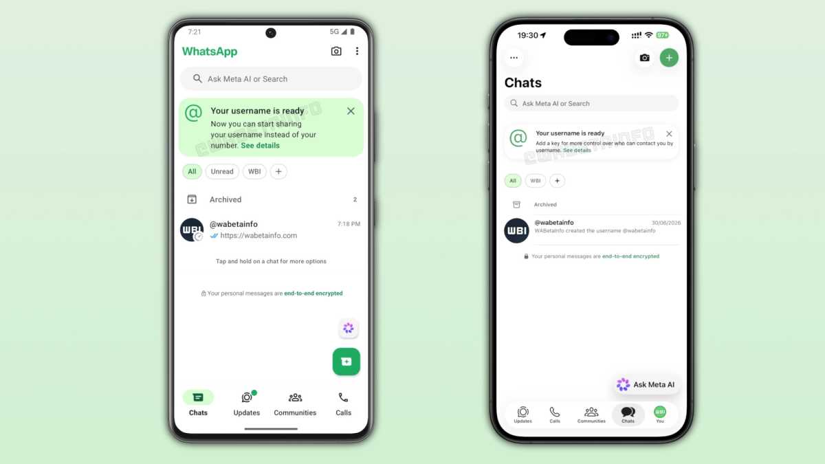 Whatsapp schaltet Nutzernamen frei