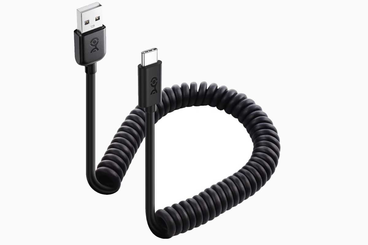 Cable Matters coiled USB-C USB-A cable