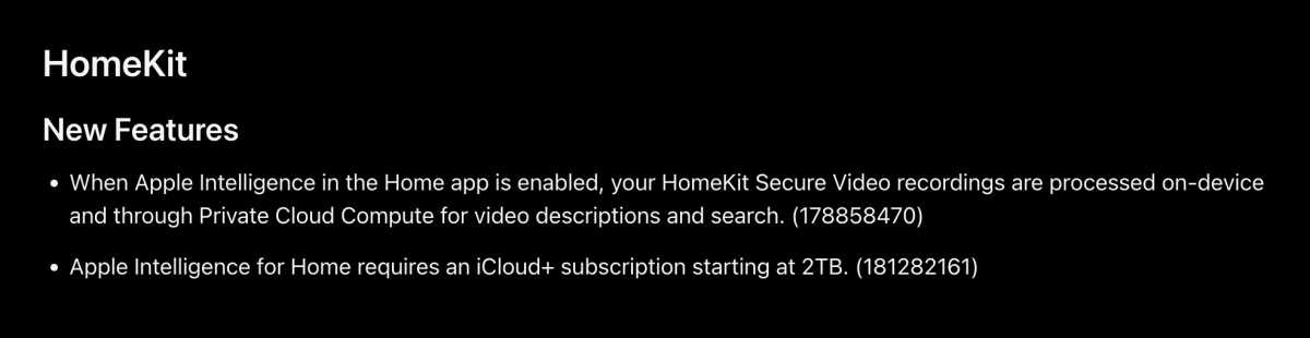 Homekit dev notes