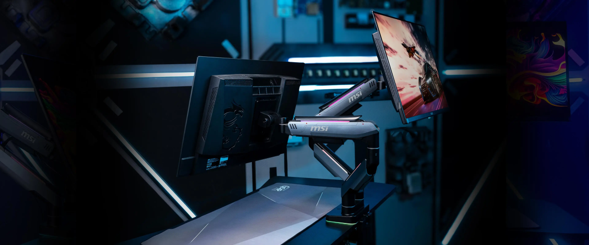 MSI RGB monitor arm dual