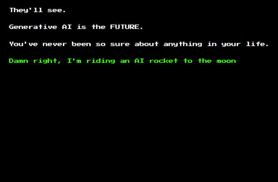 You Have Billions Invested in Generative AI game screenshot