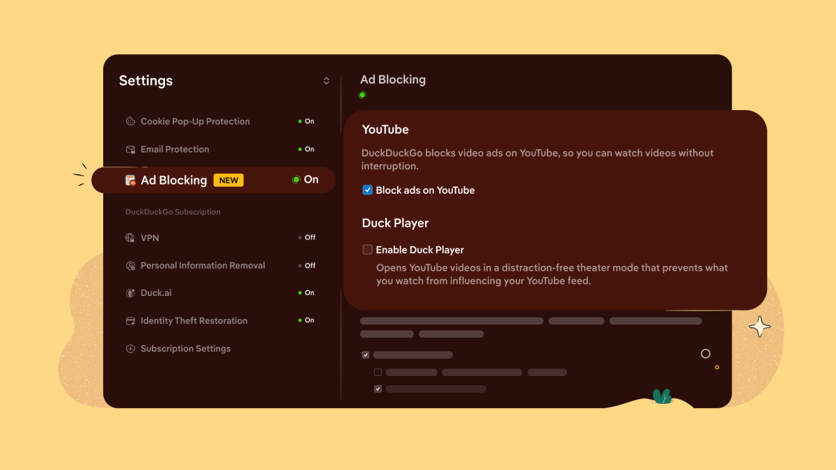 DuckDuckGo YouTube ad blocking