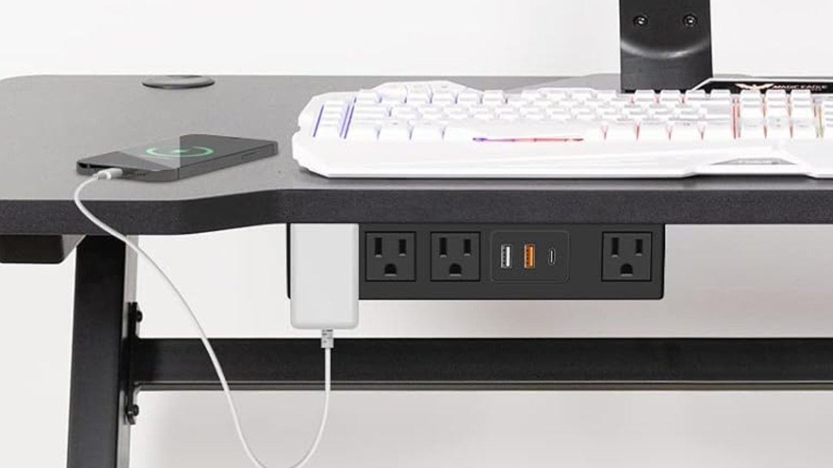 under desk outlet and charger