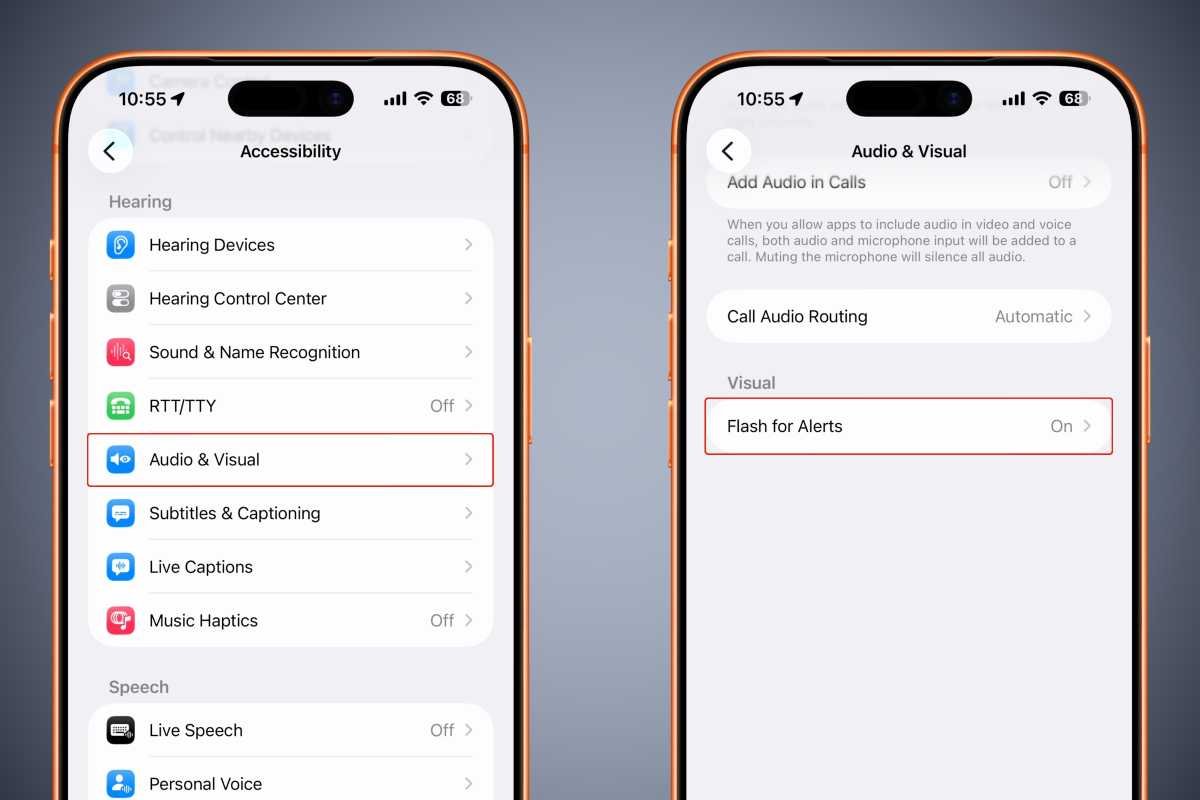 iOS flash for alerts