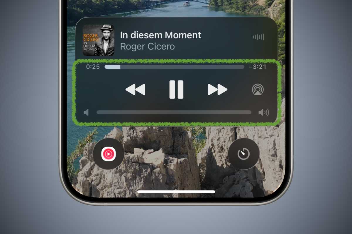 iOS Accessibility Music player volume slider