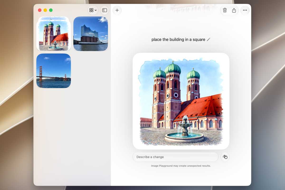 macOS Golden Gate Image Playground