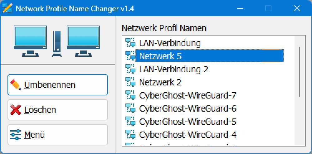 Network Profile Name Changer