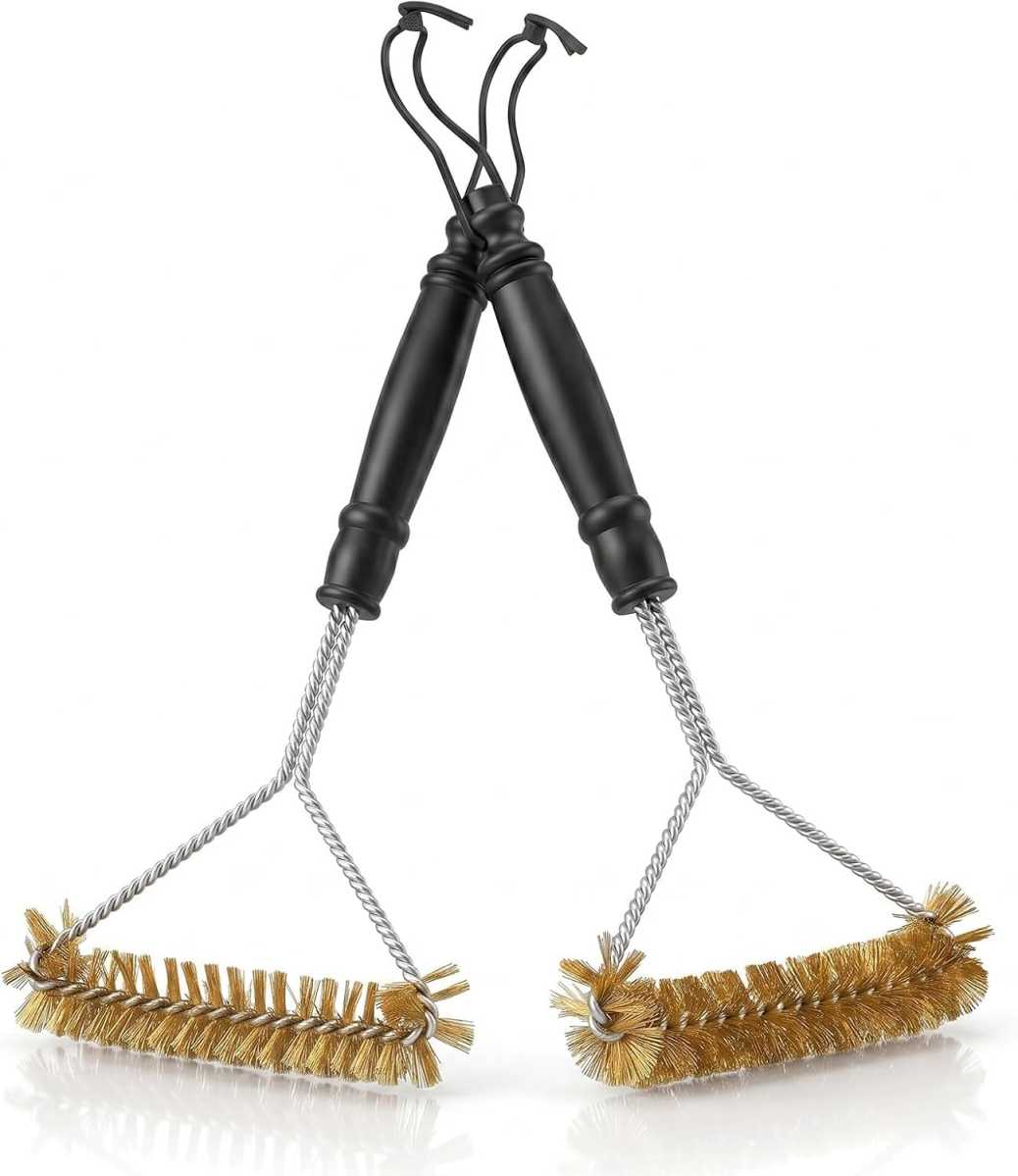 Zweiteiliges Set Grillbürsten aus Messing