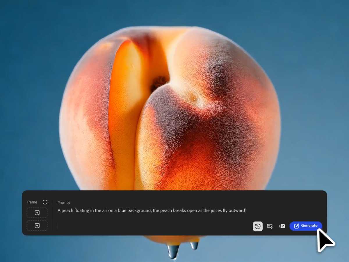 Adobe Firefly AI videoframe Peach 1