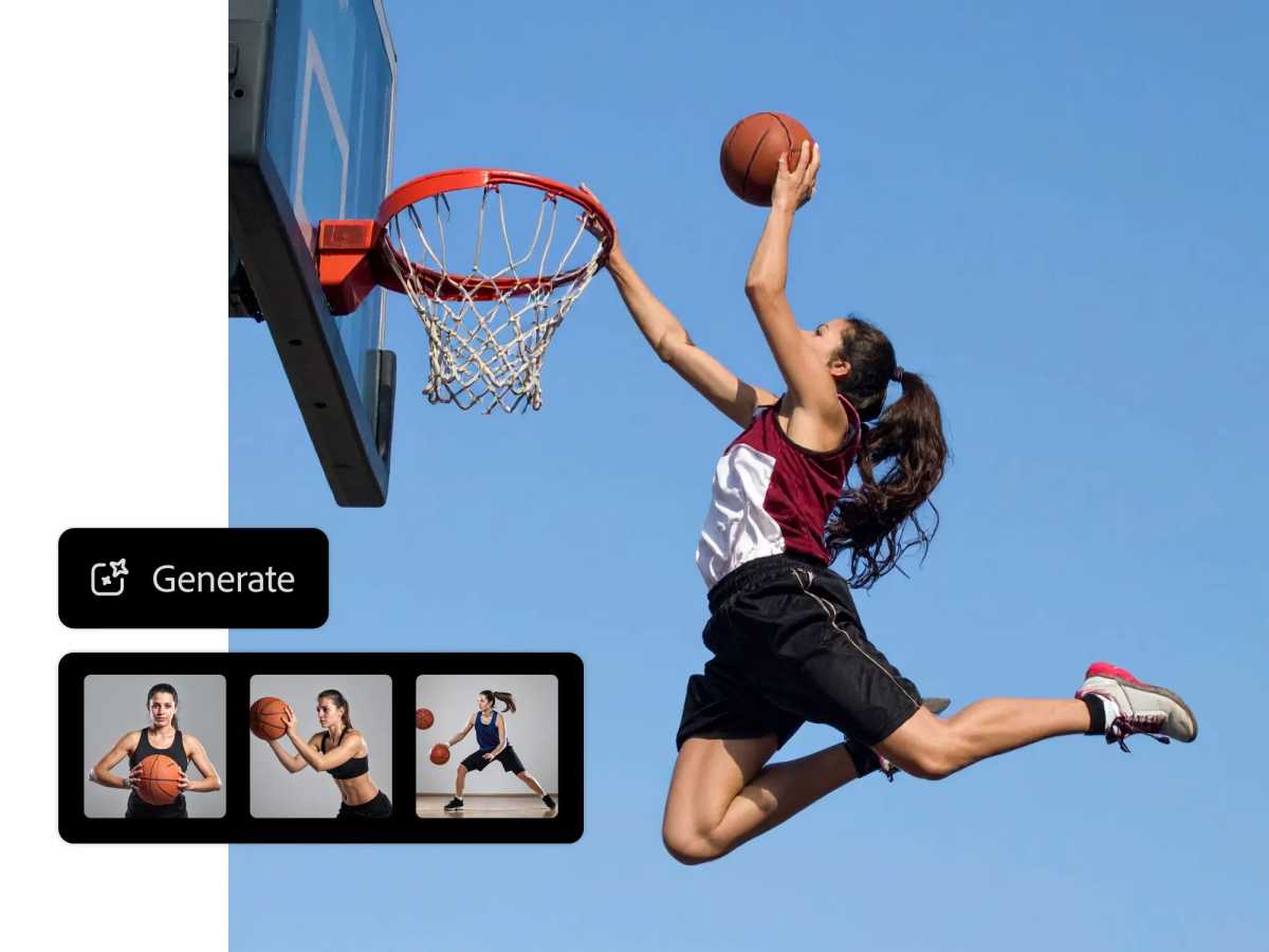 Adobe Firefly Image Generator Basketball