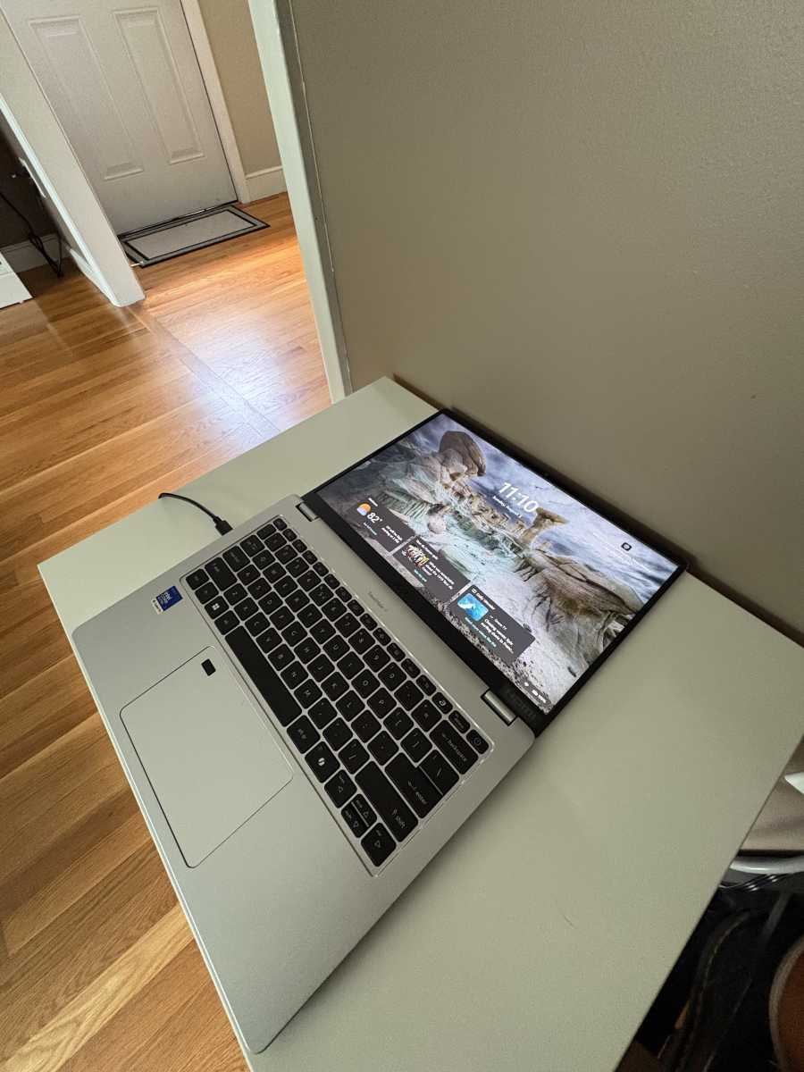 Acer TravelMate P2 14 lying down