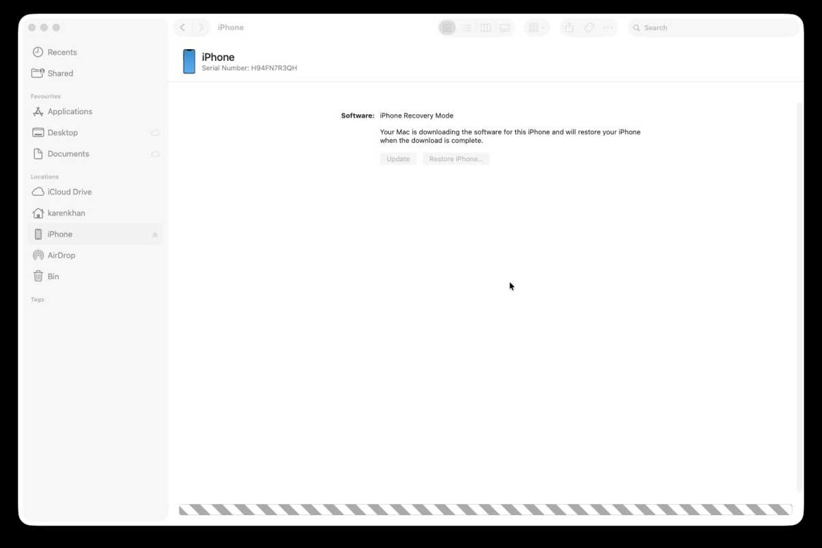 Mac downloading software update in Recovery