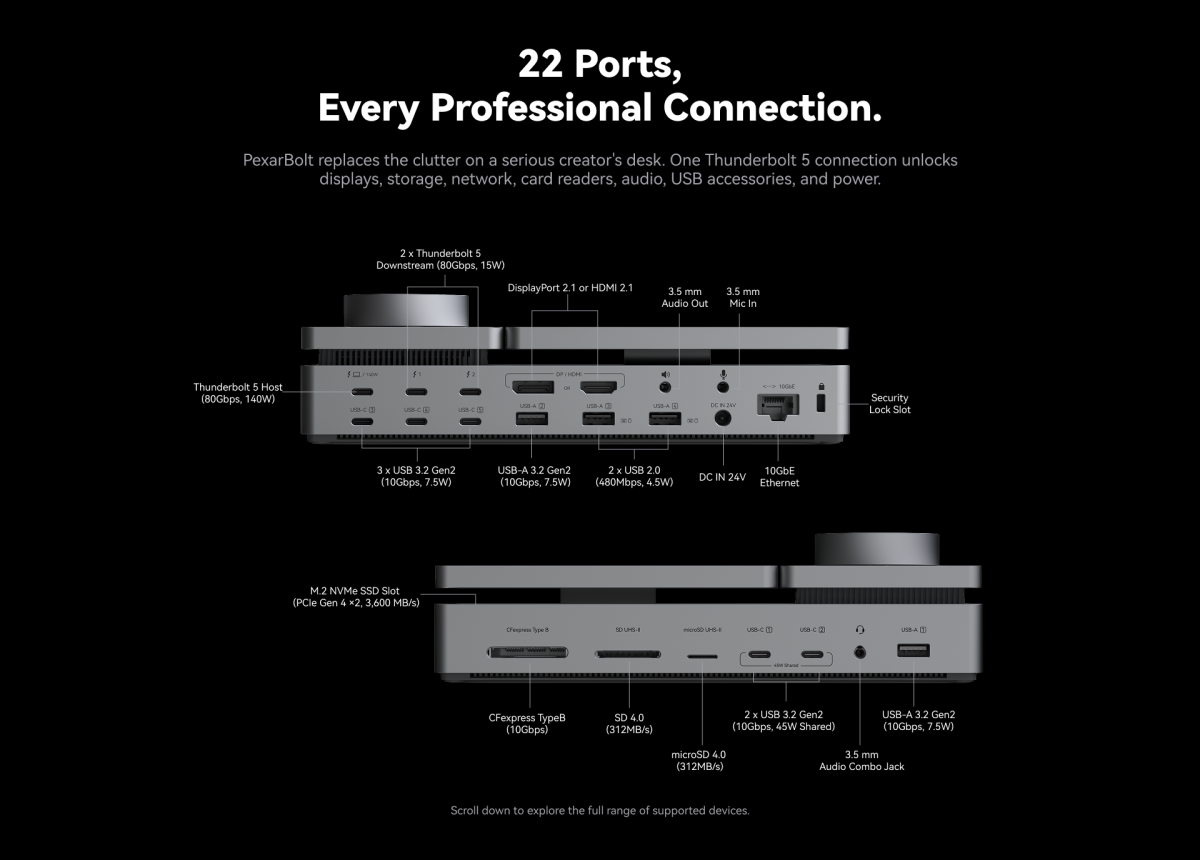 PexarBolt Ultra TBT5 Dock 2