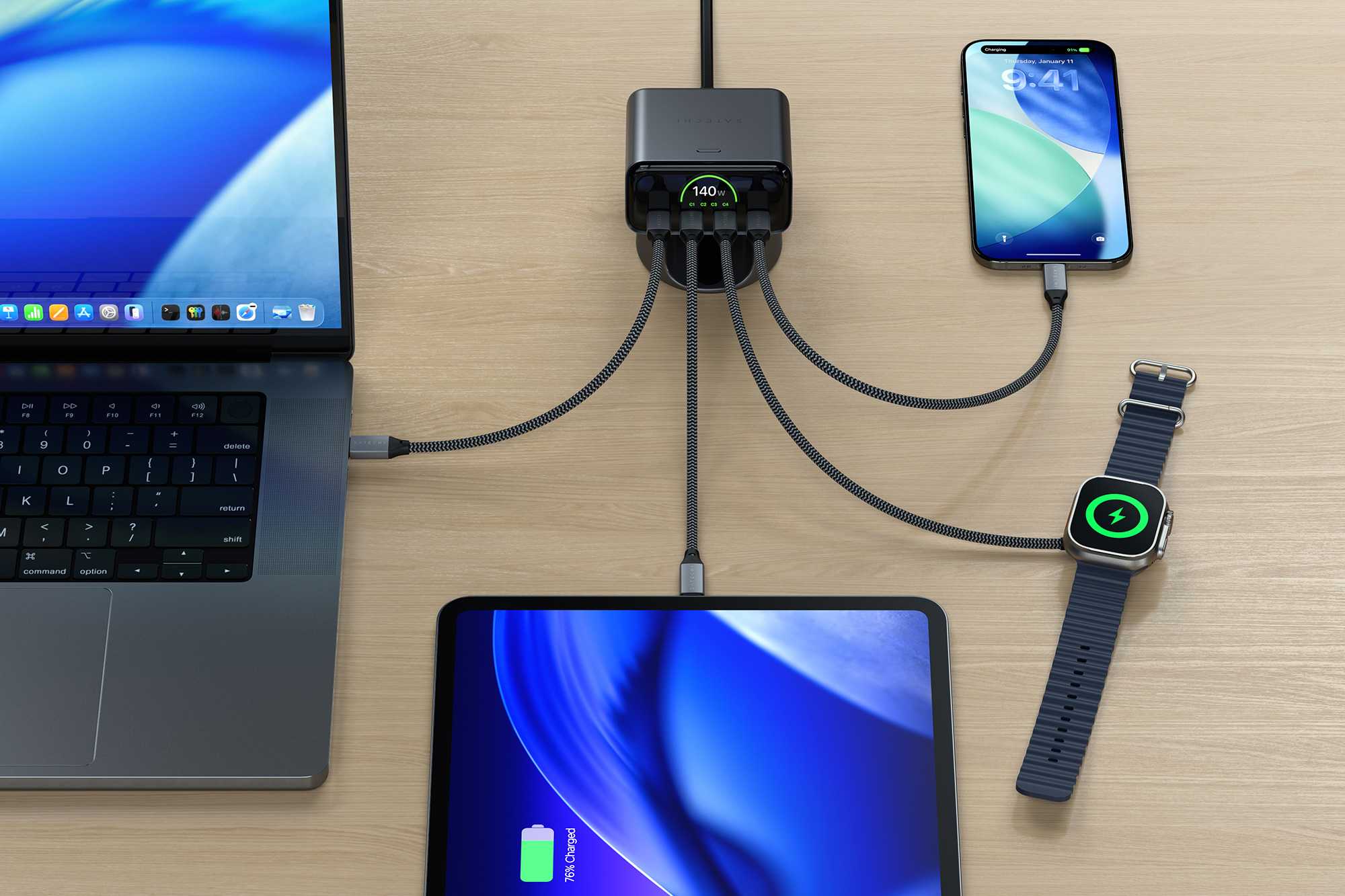 Satechi ChargeView 140W Desktop Charger