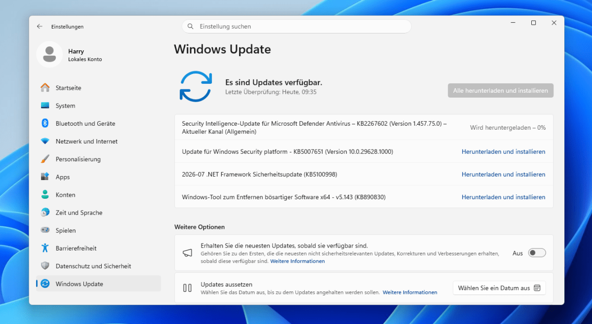 Test GMKtec NucBox K17 windows update