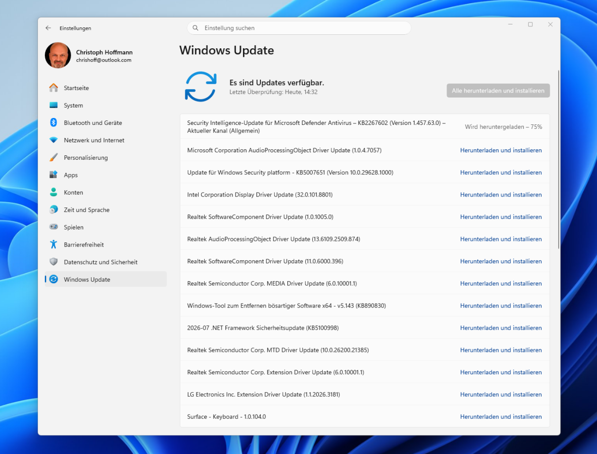 Test Geekom IT13 Max windows update