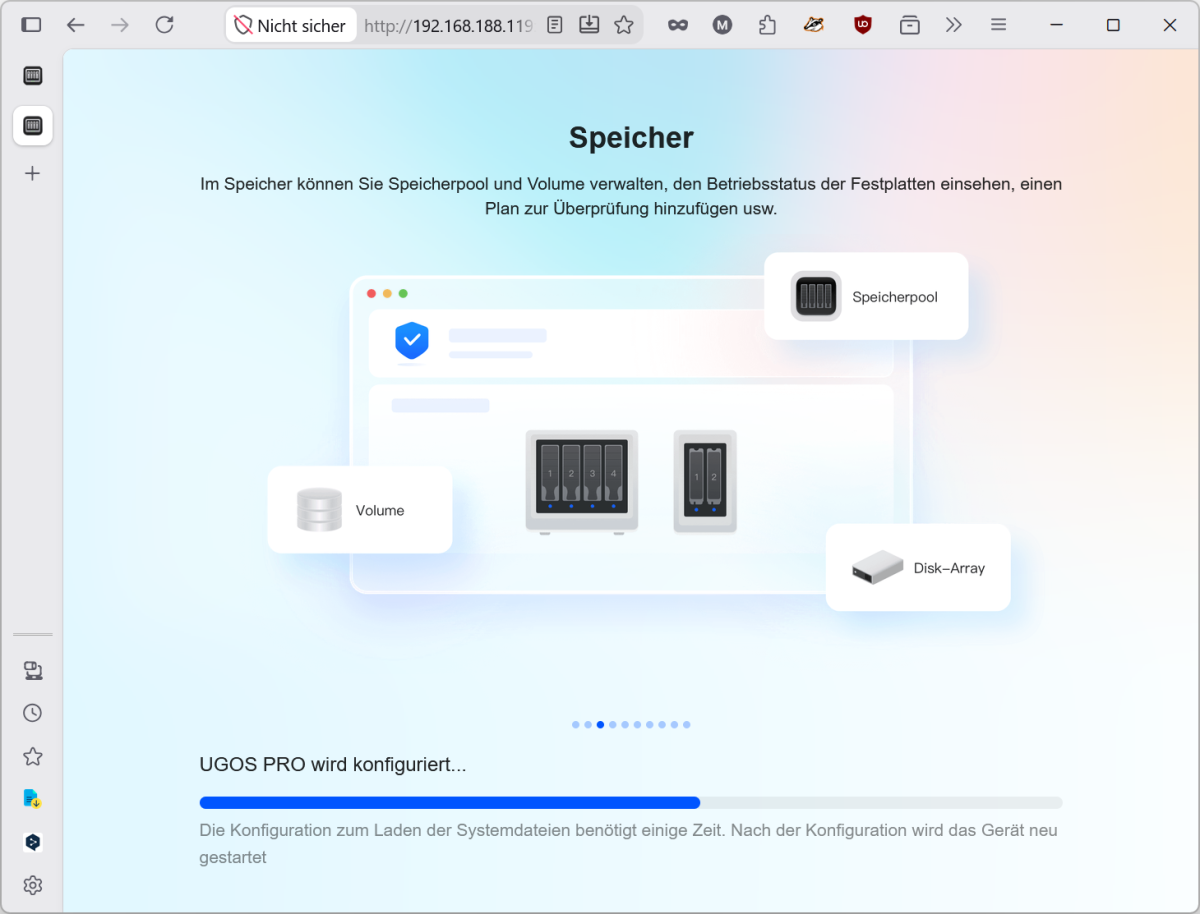 Test Ugreen NAS DXP4800GT setup 3