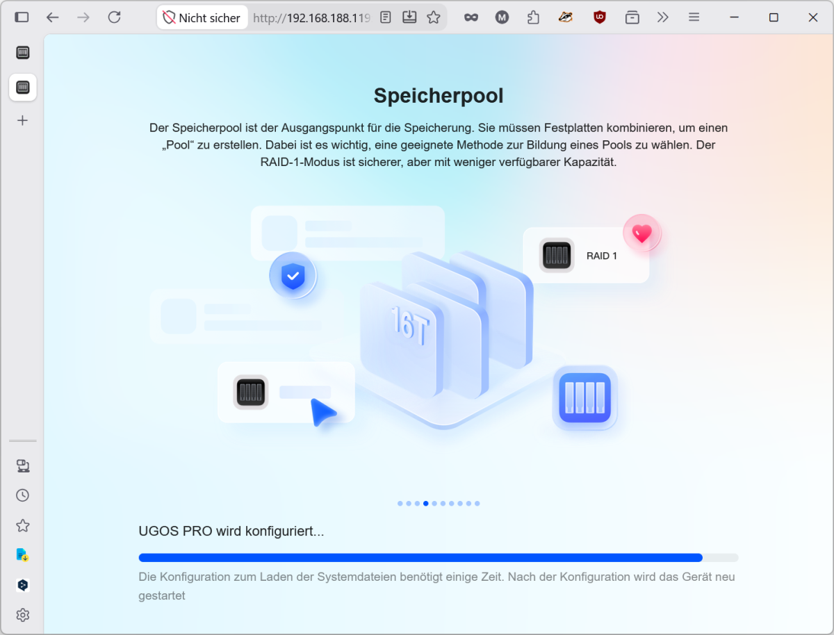 Test Ugreen NAS DXP4800GT setup 4