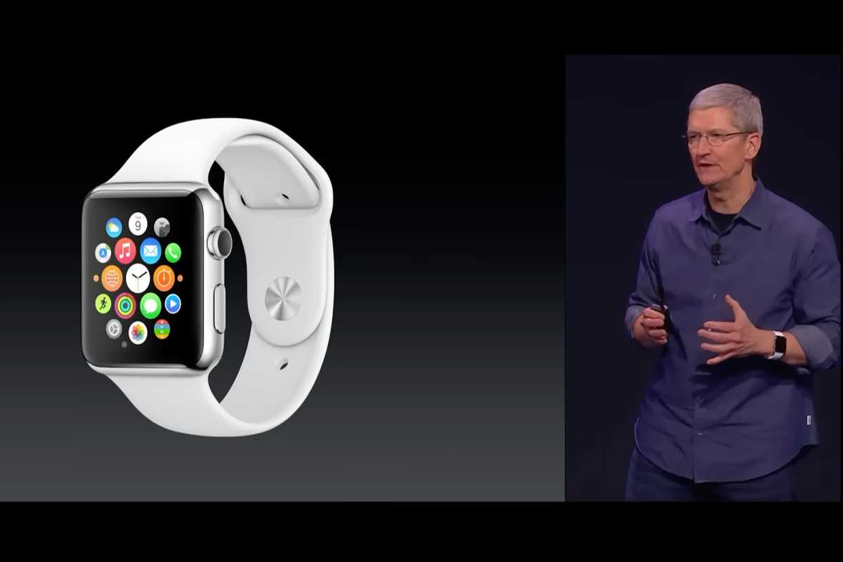 Tim Cook revealing Apple Watch