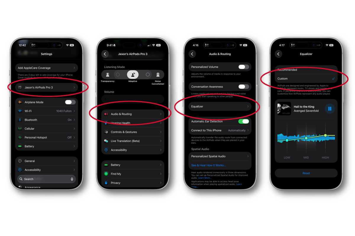 AirPods EQ settings