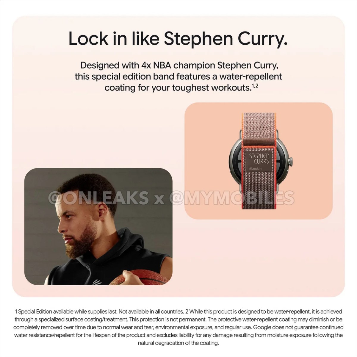Pixel Watch 5 Steph Curry Edition strap