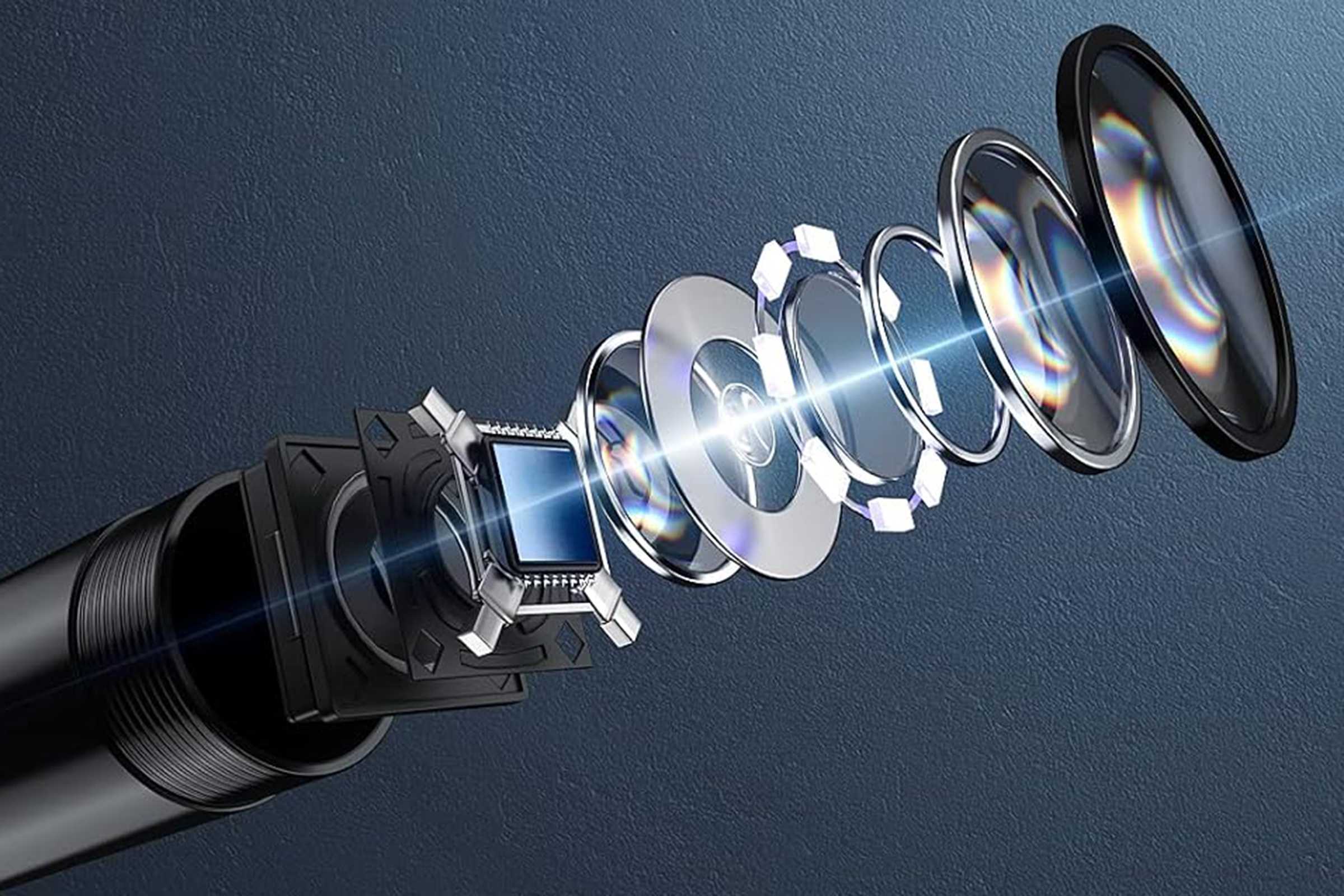 exploded view of a USBC endoscope camera