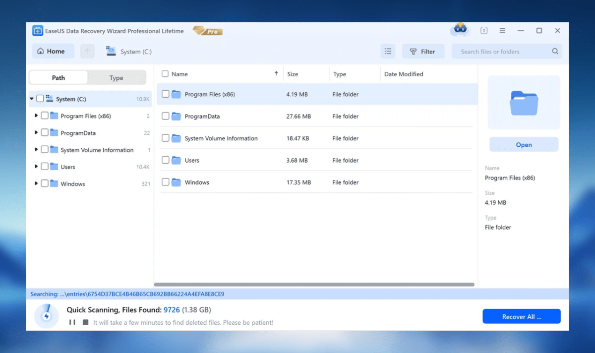 Scan for unsaved Word documents (.asd and .tmp files) on Windows 11