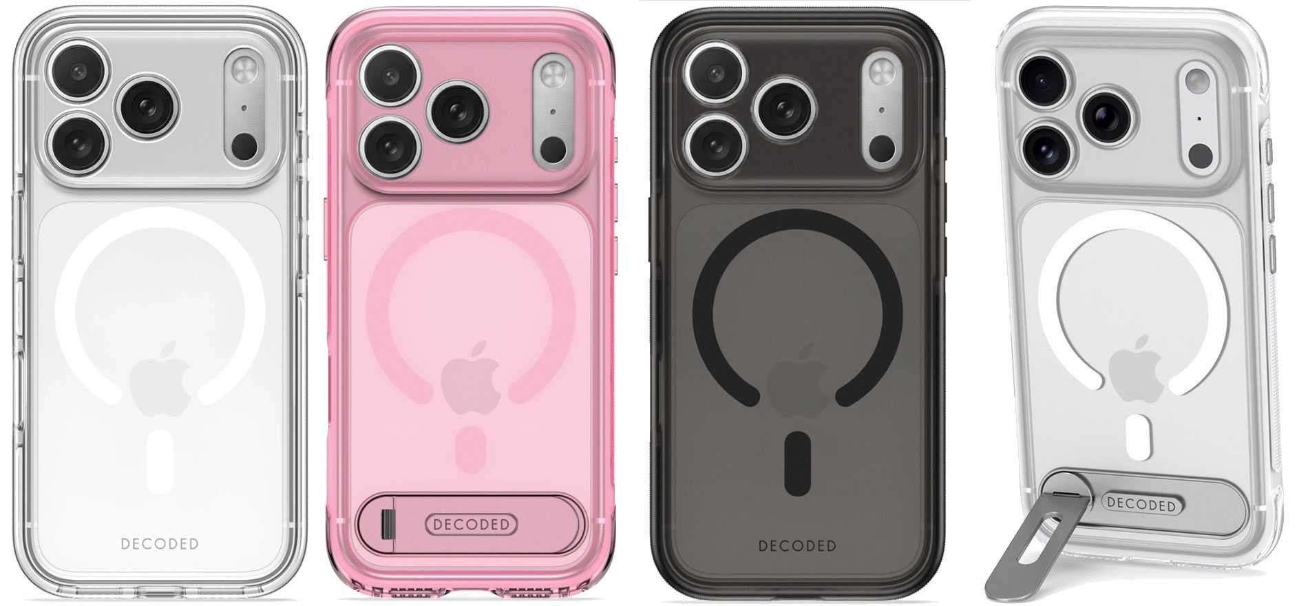 Decoded Clear Case and Hybrid Stand Cases – Add color frosting or kickstand