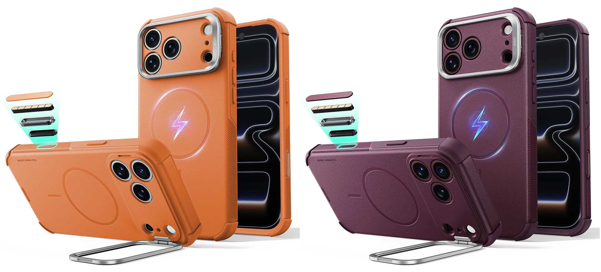 ESR Cyber Tough Magnetic Case – Solid colors, solid stand, solid design