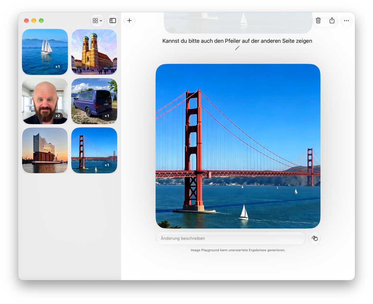 macOS Golden Gate Image Playground