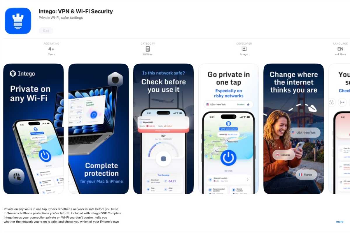 The Intego One app for iPhone