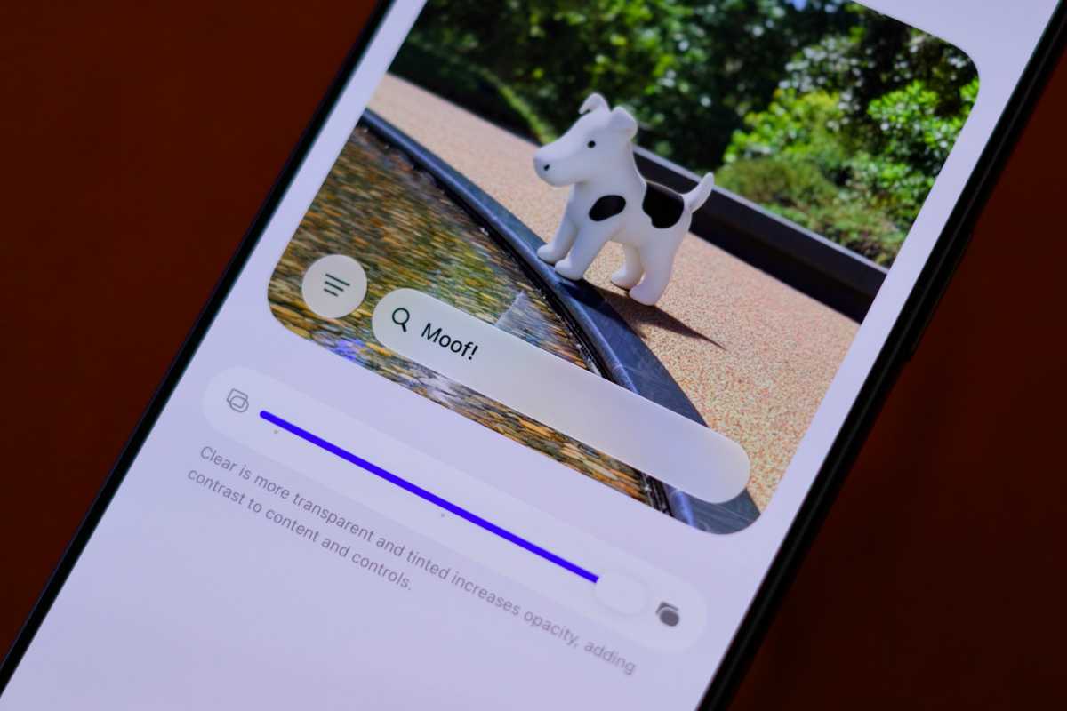 Liquid Glass settings on iOS 27