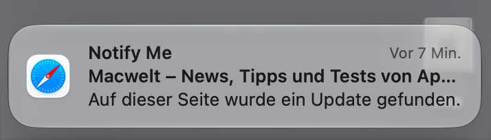 Safari 27 Notify me