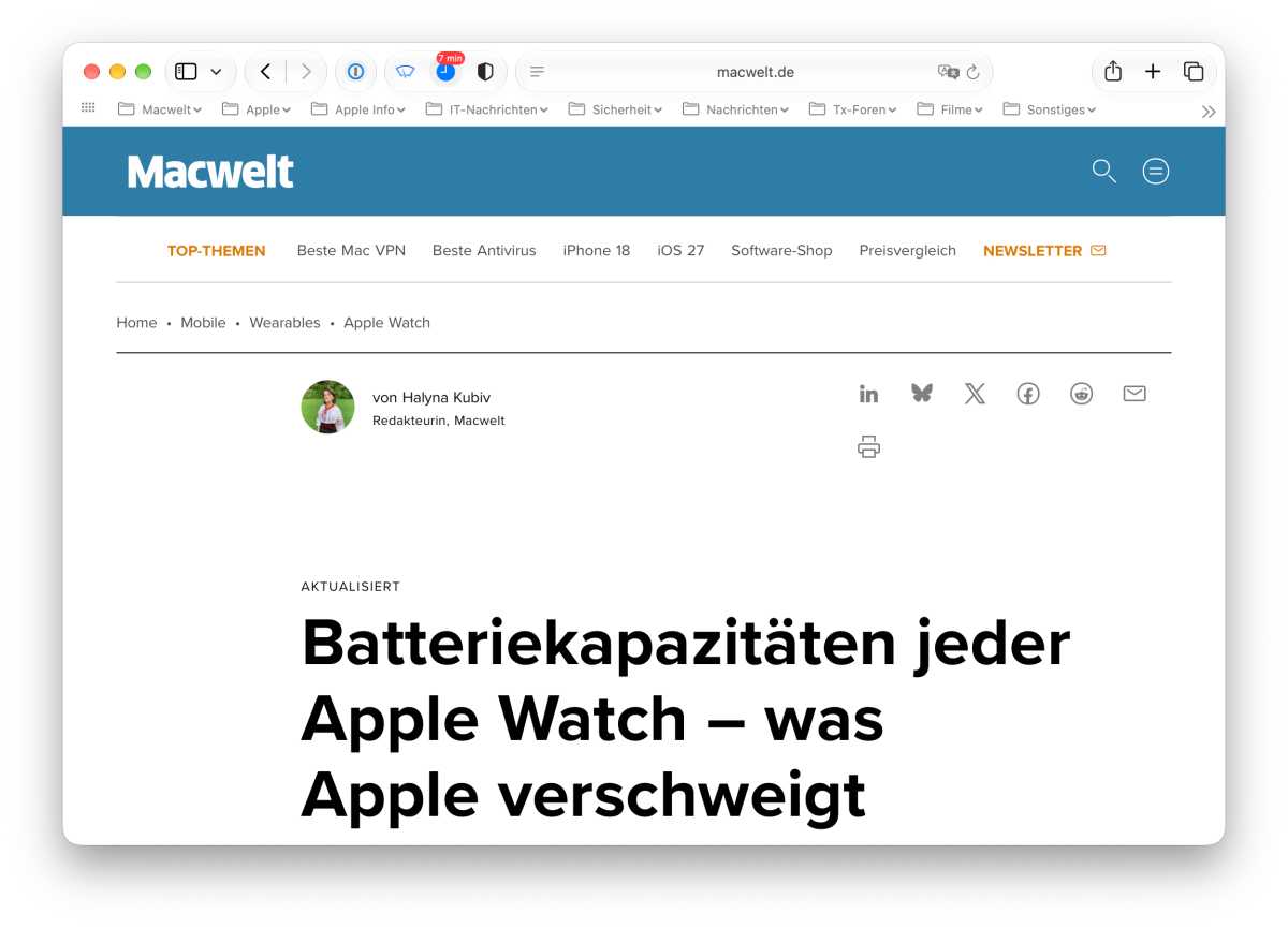 Safari 27 Lesezeit