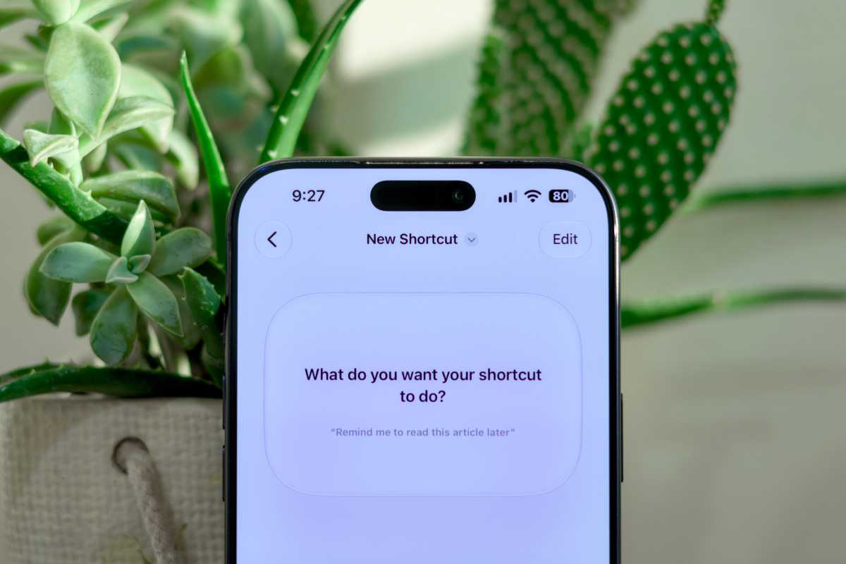 Using AI to build shortcuts on iOS 27