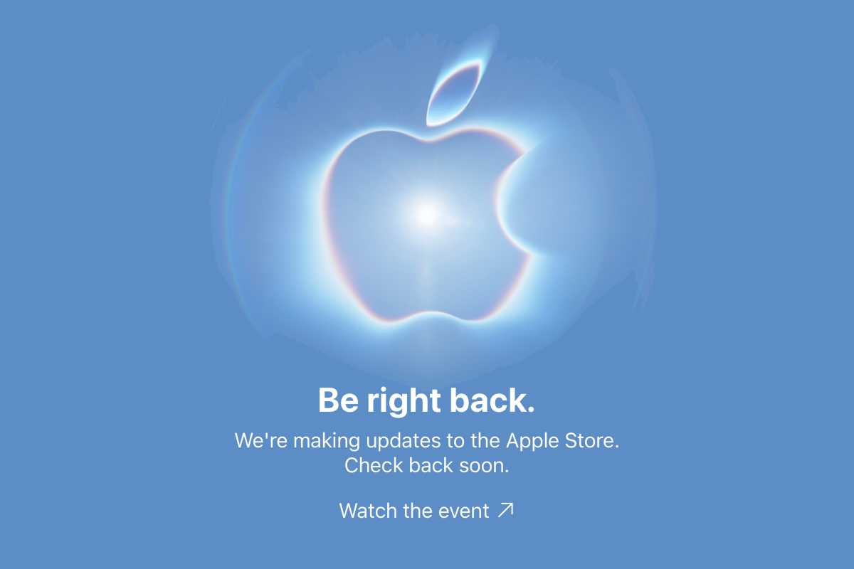 Apple Store message before the Surprise and Shine event