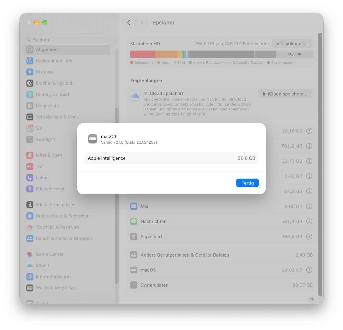 Platznot unter macOS 27 und iOS 27: Apple Intelligence wird zum Speicherfresser
