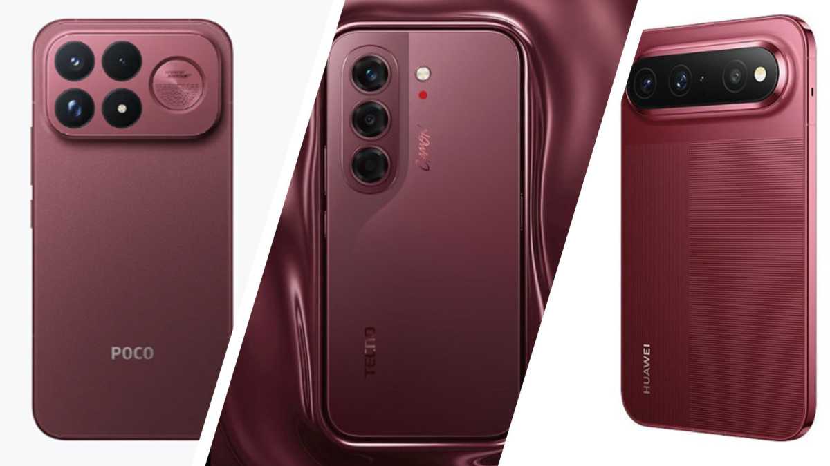 Burgundy phones in the news