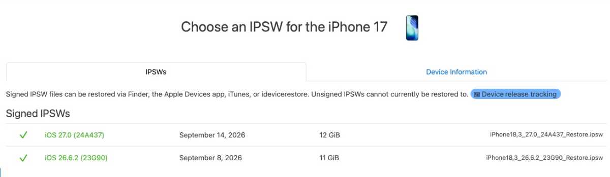 iOS still being signed