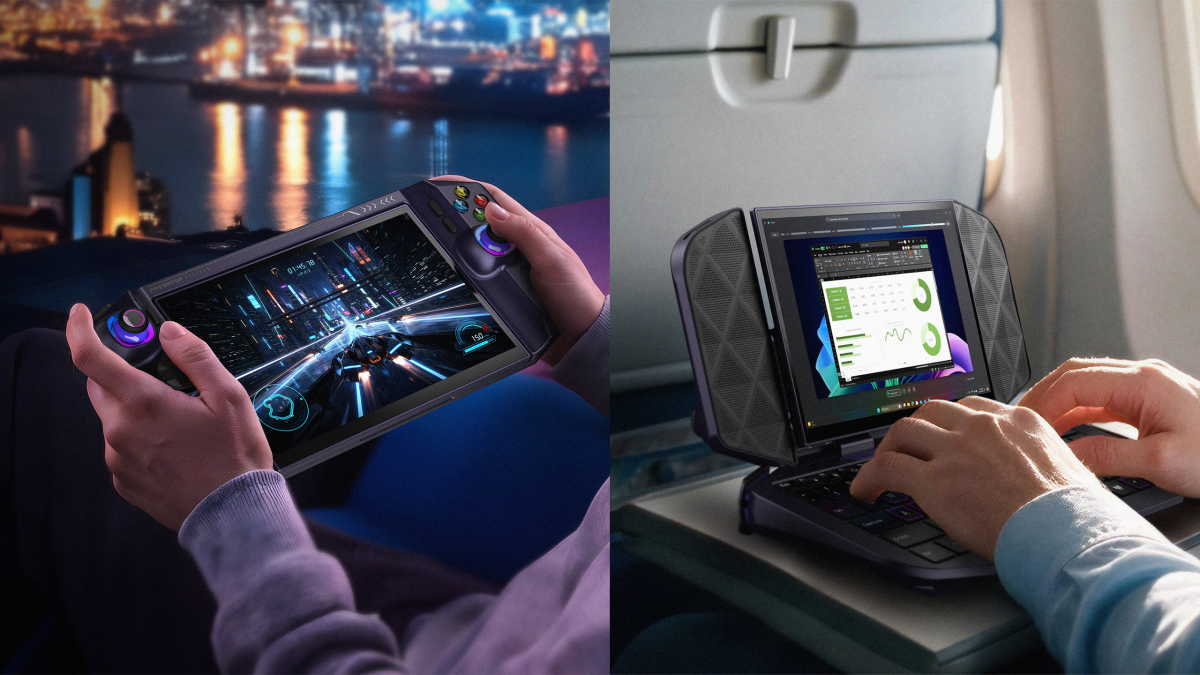 Acer Dualplay handheld concept, handheld and laptop modes
