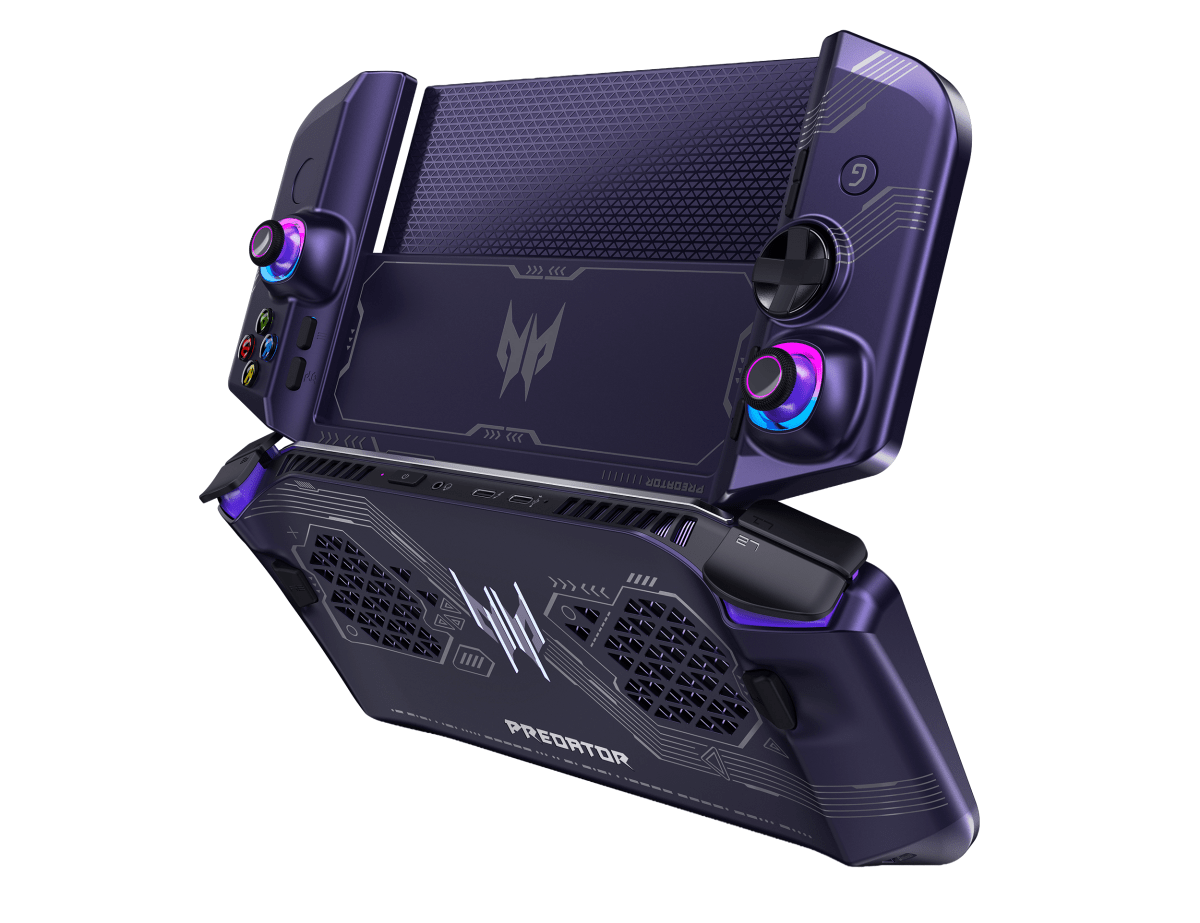 Acer Dualplay handheld concept, screen flipped 