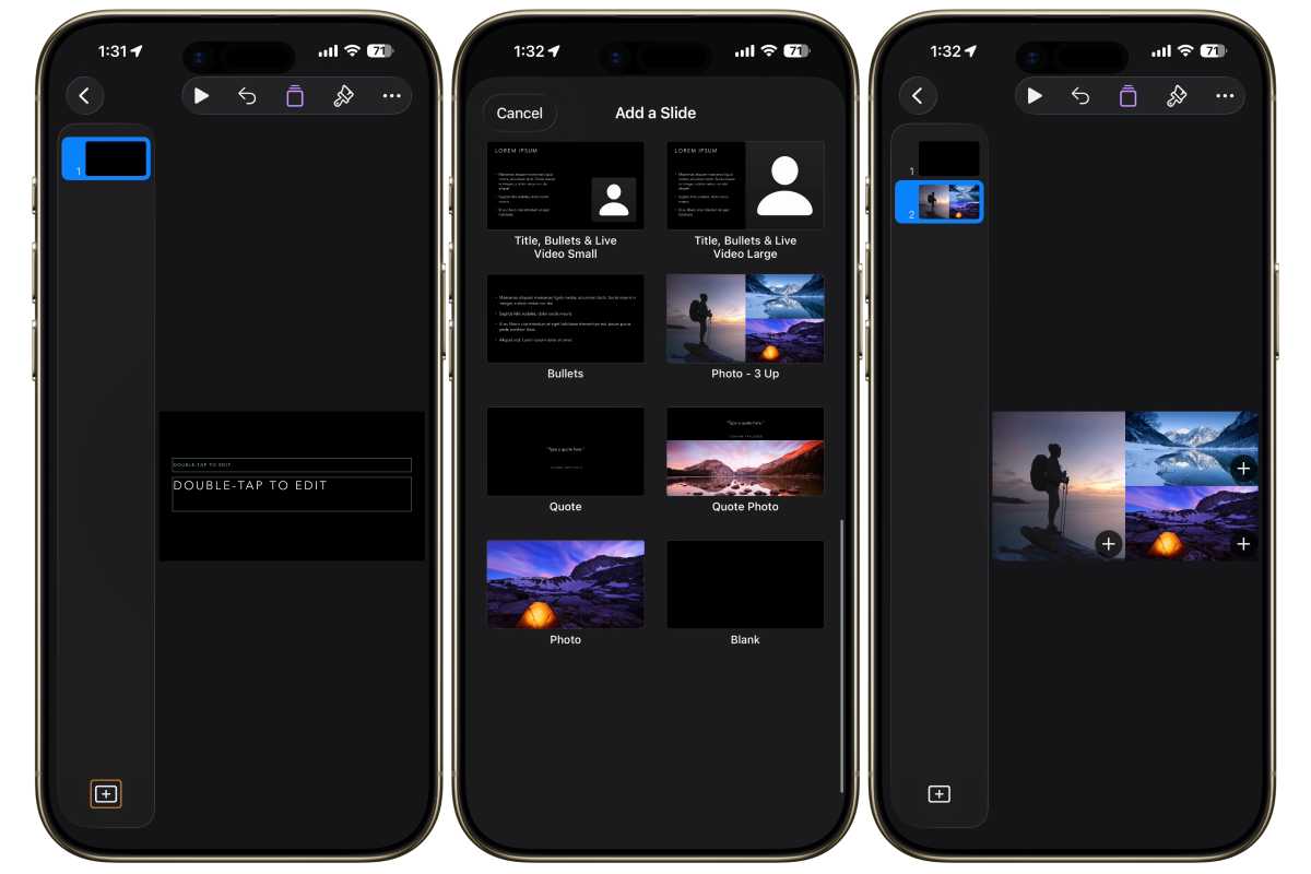 iOS Keynote collage templates