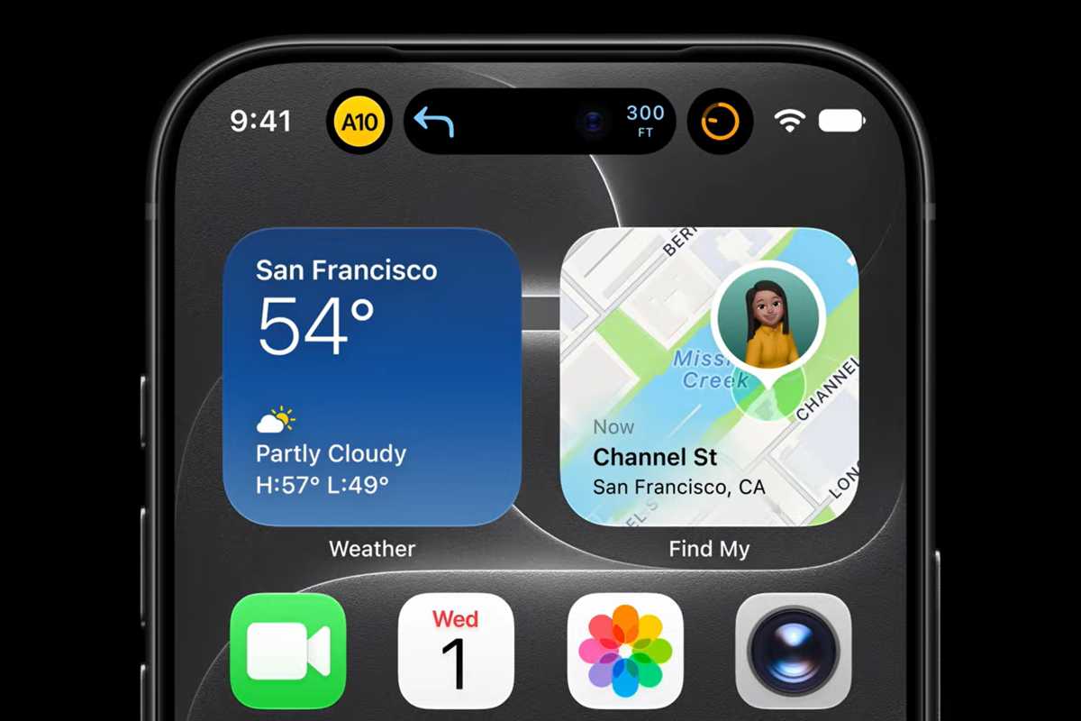 iPhone 18 Pro smaller Dynamic Idland showing Live Activities