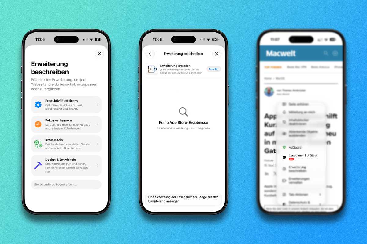 Safari unter iOS 27: So erstellen Sie eine eigene Erweiterung