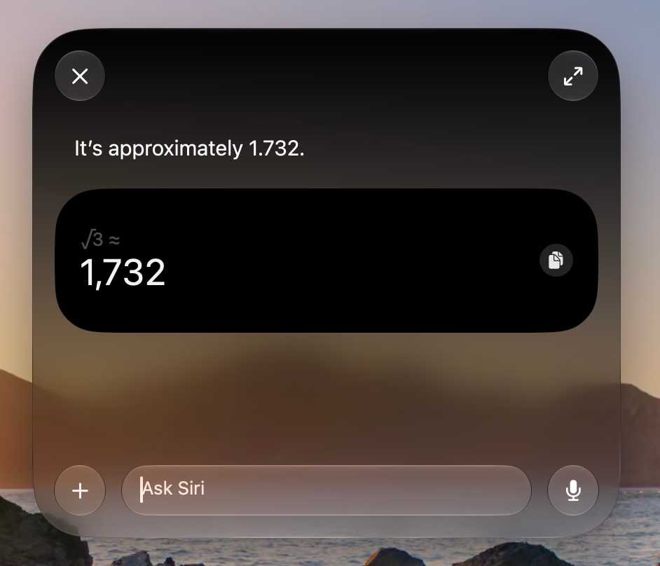 Siri Spotlight Wurzel 3